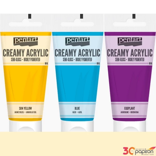 Akrilfesték krémes Pentart selyemfényű, 200ml elefántcsont Pentart-39020
