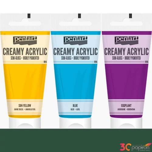 Akrilfesték krémes Pentart selyemfényű, 200ml fűzöld Pentart-39012