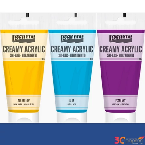 Akrilfesték krémes Pentart selyemfényű, 200ml kék Pentart-39010