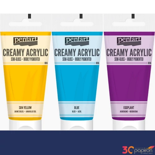 Akrilfesték krémes Pentart selyemfényű, 200ml sötétkék Pentart-39018
