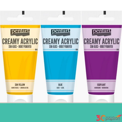 Akrilfesték krémes Pentart selyemfényű, 200ml türkizzöld Pentart-39009