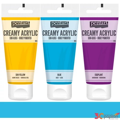 Akrilfesték krémes Pentart selyemfényű 60ml - babakék