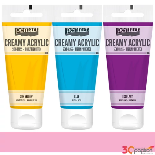 Akrilfesték krémes Pentart selyemfényű 60ml - pink 