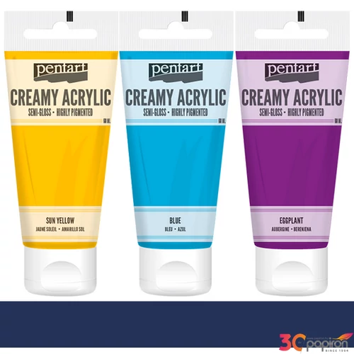 Akrilfesték krémes Pentart selyemfényű 60ml - sötétkék