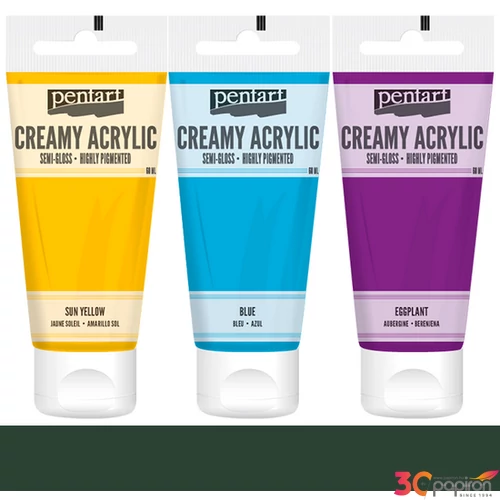Akrilfesték krémes Pentart selyemfényű 60ml - sötétzöld