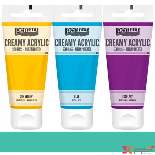 Akrilfesték krémes Pentart selyemfényű 60ml - türkiz zöld