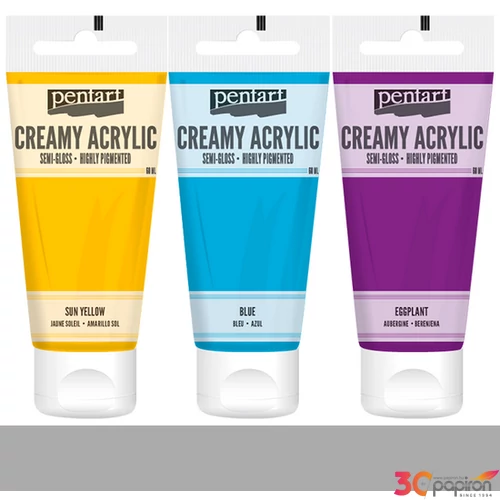 Akrilfesték krémes Pentart selyemfényű 60ml - világosszürke