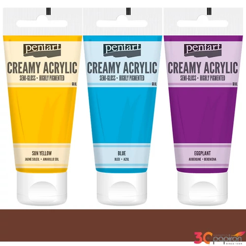 Akrilfesték krémes Pentart selyemfényű 60ml vörösagyag