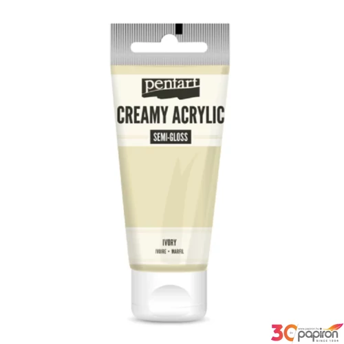 Akrilfesték krémes Pentart selyemfényű 60ml - elefántcsont