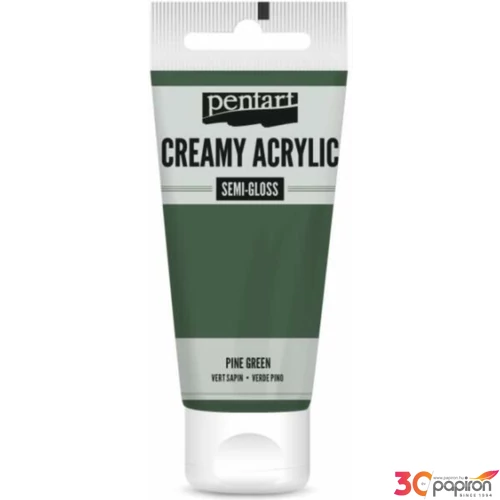 Akrilfesték krémes Pentart selyemfényű 60ml - fenyőzöld
