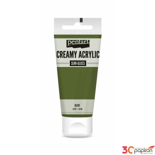Akrilfesték krémes Pentart selyemfényű 60ml - olíva