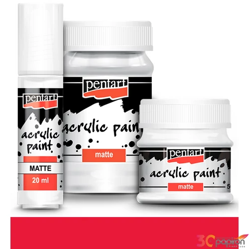 Akrilfesték matt 100ml Pentart piros 5051