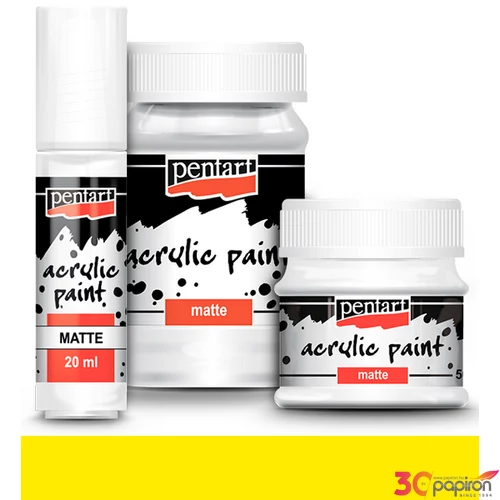 Akrilfesték matt 100ml Pentart sárga 91