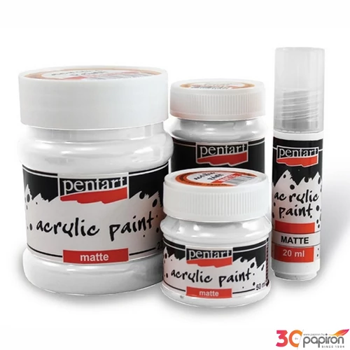 Akrilfesték matt 20ml Pentart titánfehér
