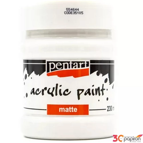 Akrilfesték matt 230ml Pentart titánfehér