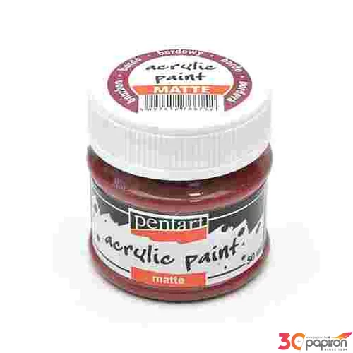 Akrilfesték matt 50ml Pentart bordó 6675