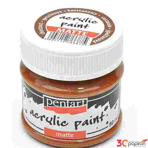 Akrilfesték matt 50ml Pentart gesztenyebarna 6687