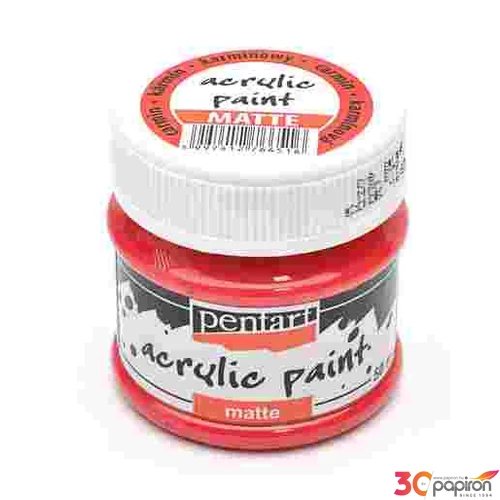 Akrilfesték matt 50ml Pentart kárminpiros 6651