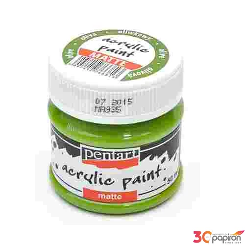 Akrilfesték matt 50ml Pentart oliva 6681
