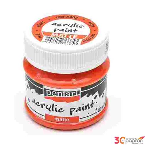 Akrilfesték matt 50ml Pentart piros 6665