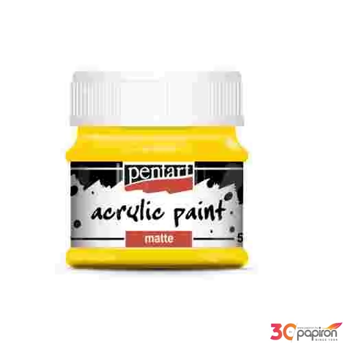 Akrilfesték matt 50ml Pentart sárga 6652