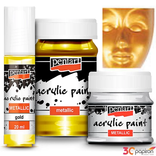 Akrilfesték metál 100ml Pentart arany
