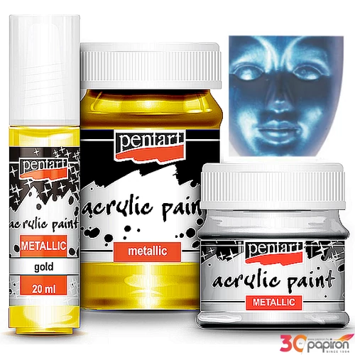 Akrilfesték metál 100ml Pentart kék