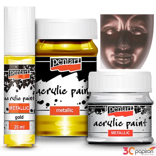 Akrilfesték metál 100ml Pentart padlizsán