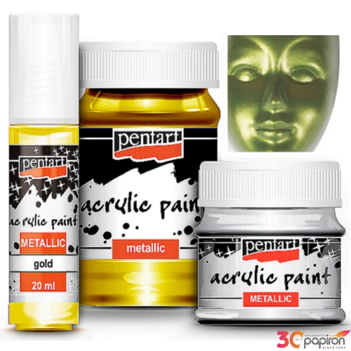 Akrilfesték metál 100ml Pentart zöld