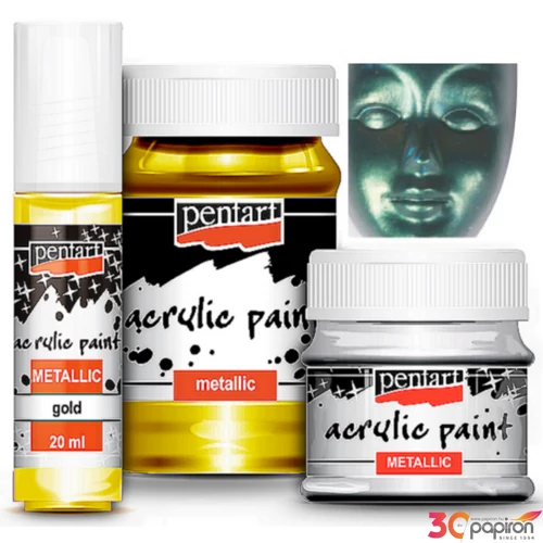 Akrilfesték metál 100ml Pentart zöldeskék