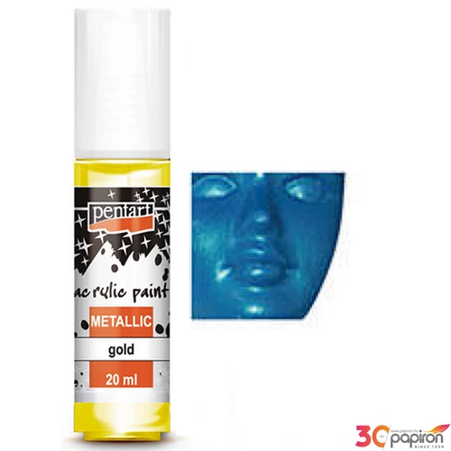 Akrilfesték metál 20ml Pentart világoskék