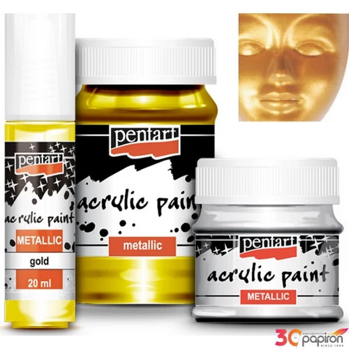 Akrilfesték metál 230ml Pentart arany