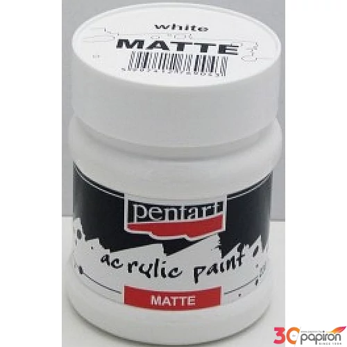 Akrilfesték matt 230ml Pentart fehér 6904