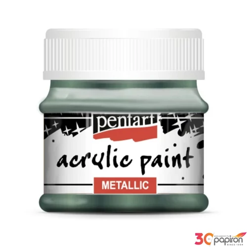 Akrilfesték metál 50ml Pentart borostyánzöld 2689