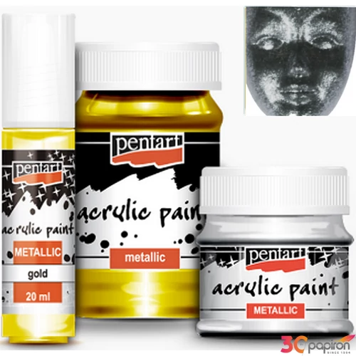 Akrilfesték metál 50ml Pentart grafit