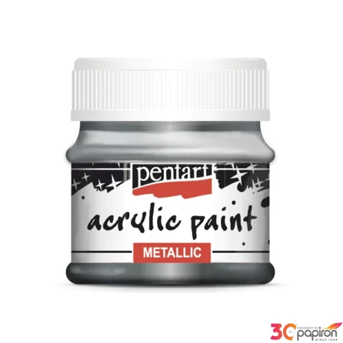 Akrilfesték metál 50ml Pentart rokokóezüst 7688