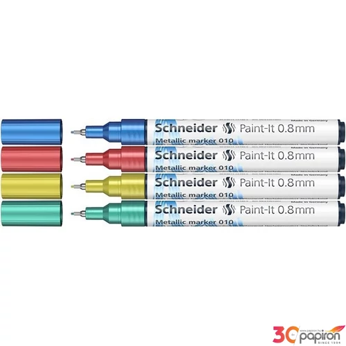 Akrilmarker 0,8mm Schneider Metálfényű 0,8mm, Paint-It 010 4 különböző szín
