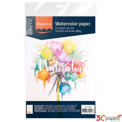 Akvarell papír A4 200 g 12 db/csomag 12 db/csomag