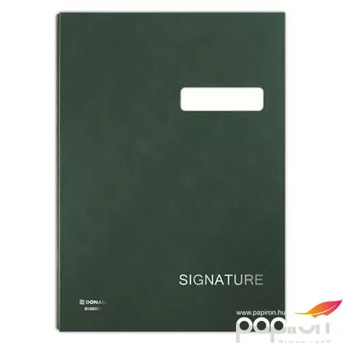Aláírókönyv A4 Donau zöld karton, 19 elválasztó lappal Iratrendezés DONAU 8690001-06