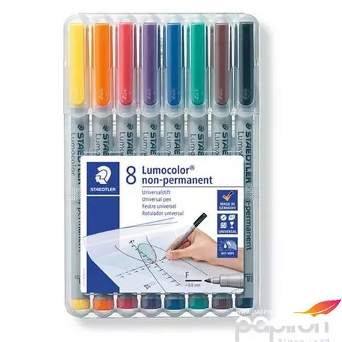 Alkoholmentes marker készlet OHP, 0,6 mm, STAEDTLER Lumocolor 316 8 különböző szín