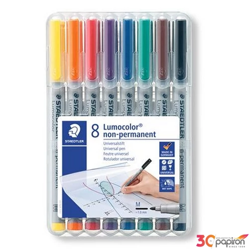 Alkoholmentes marker készlet OHP, 1mm, STAEDTLER Lumocolor 315 8 különböző szín