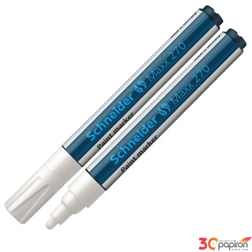 Lakkmarker Schneider Maxx 270' 1-3mm kúpos hegyű fehér Írószerek SCHNEIDER 127049