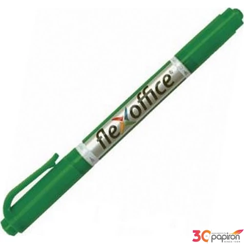 Alkoholos marker Flexoffice 0,4/1,0 mm, kúpos, kétvégű,PM01", zöld