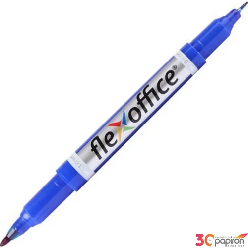 Alkoholos marker Flexoffice PM01' 0,4-1,0mm kúpos kétvégű kék Írószerek FLEXOFFICE FO-PM01BLUE