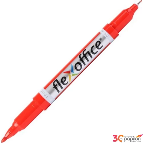 Alkoholos marker Flexoffice PM01' 0,4-1,0mm kúpos kétvégű piros Írószerek FLEXOFFICE FO-PM01RED