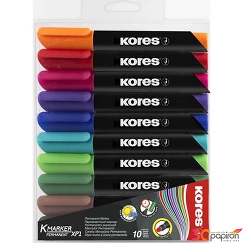 Alkoholos marker Kores K-Marker 3-5mm kúpos hegyű 10színű Írószerek KORES 20900