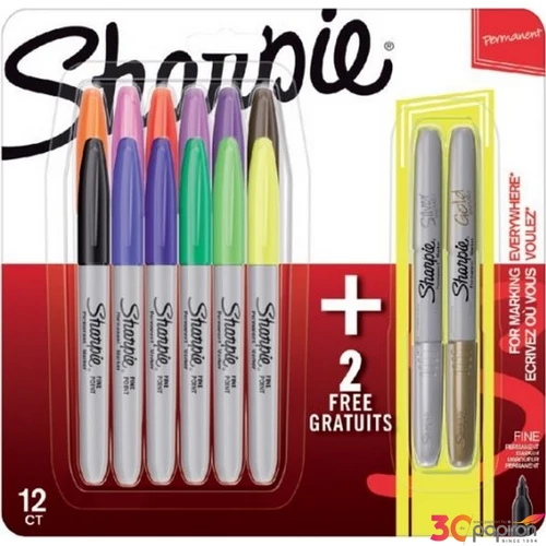 Alkoholos marker Sharpie 12 + 2db