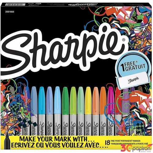 Alkoholos marker Sharpie 18db + ajándék tornazsákkal