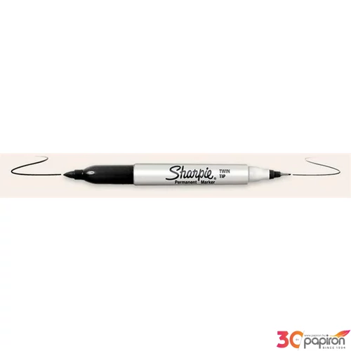 Alkoholos marker Sharpie feket kúpos kétvégű Twin Tip fekete Írószer (Gy.sz.:PMS0811100/PMS0811140)