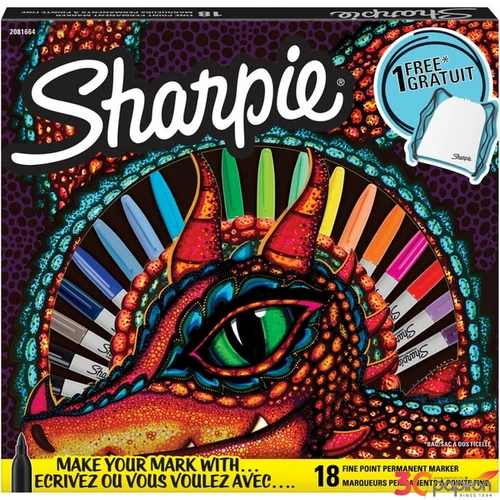 Alkoholos marker Sharpie FINE + UF készlet /20db vegyes